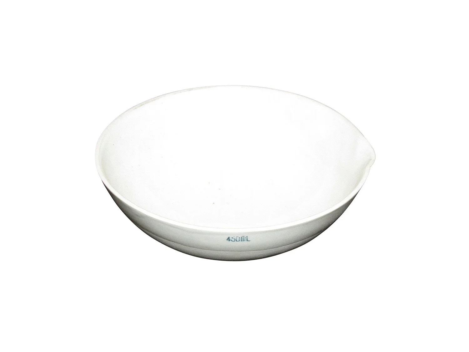 EVAPORATING BASIN - ROUND BOTTOM WITH SPOUT - PORCELAIN - 450ML