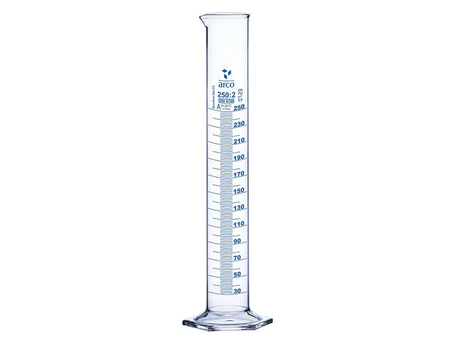 MEASURING CYLINDER - BOROSILICATE GLASS - 250ML