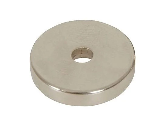 MAGNET - RARE EARTH - 25 X 5MM WITH MOUNTING HOLE