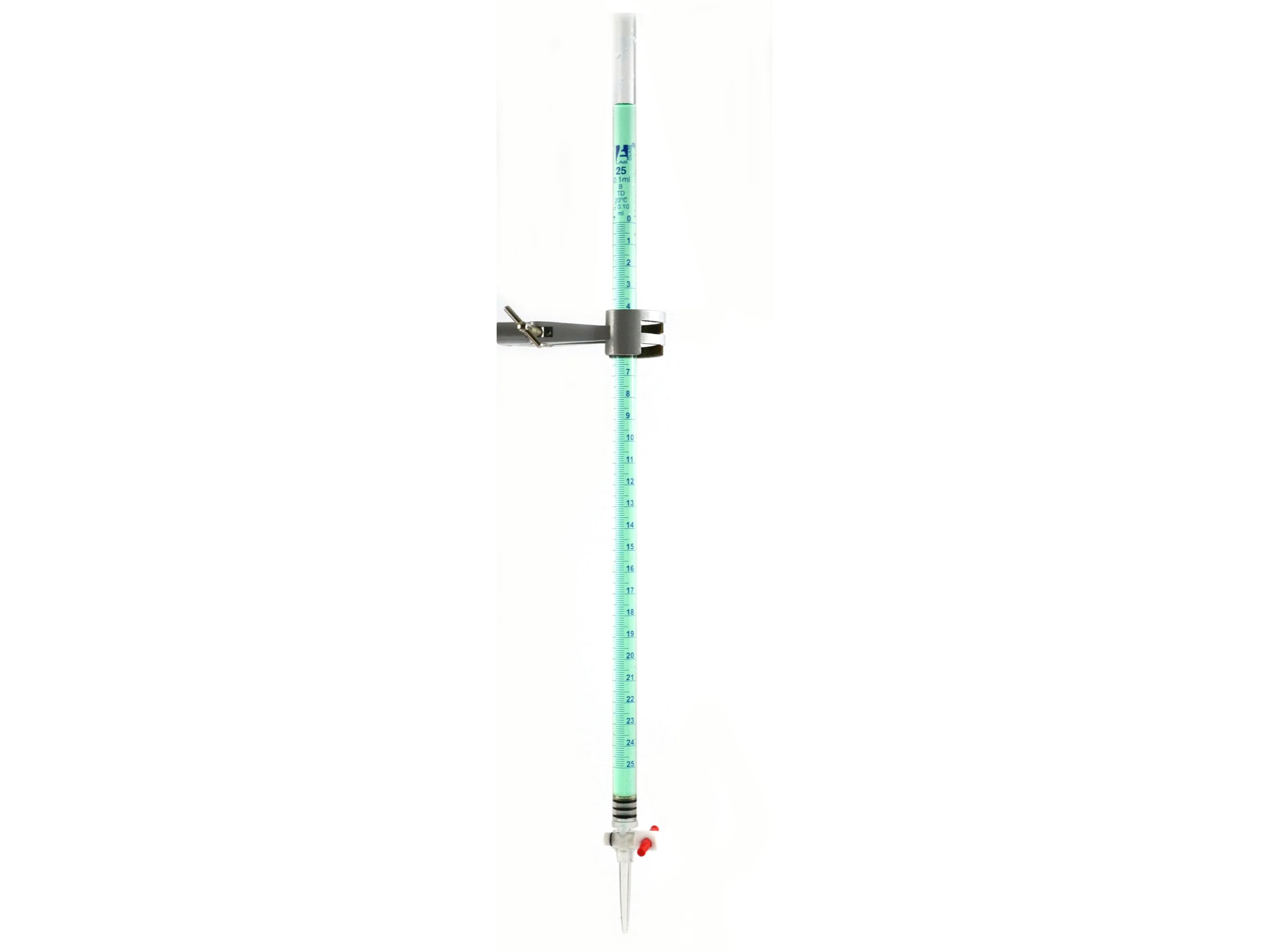 ACRYLIC BURETTE WITH PTFE STOPCOCK - 25ML