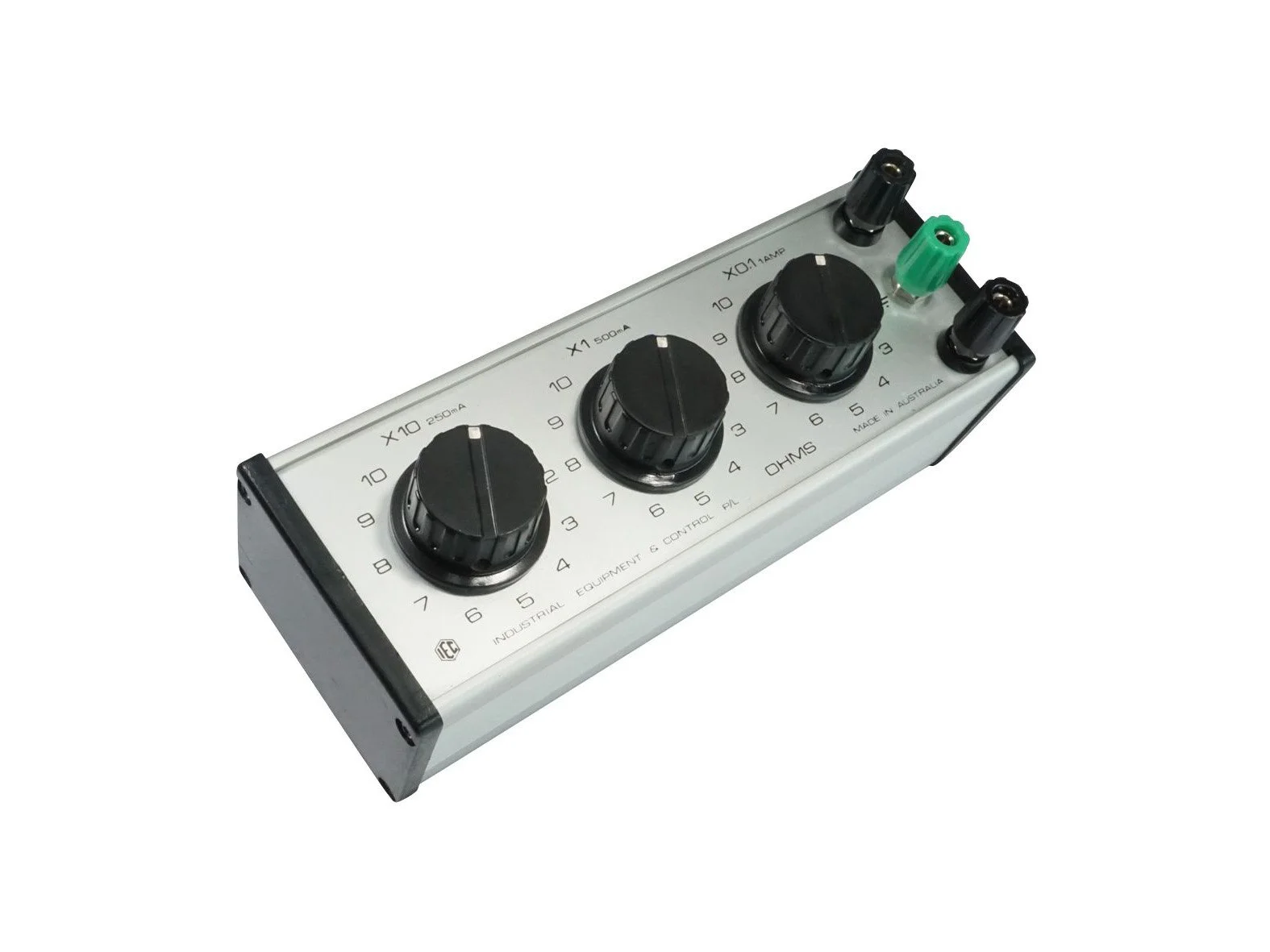 DECADE RESISTANCE BOX 3 DIAL X 1 OHM