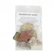 GEOLOGICAL SPECIMENS - SEDIMENTARY ROCKS (BAG OF 6)
