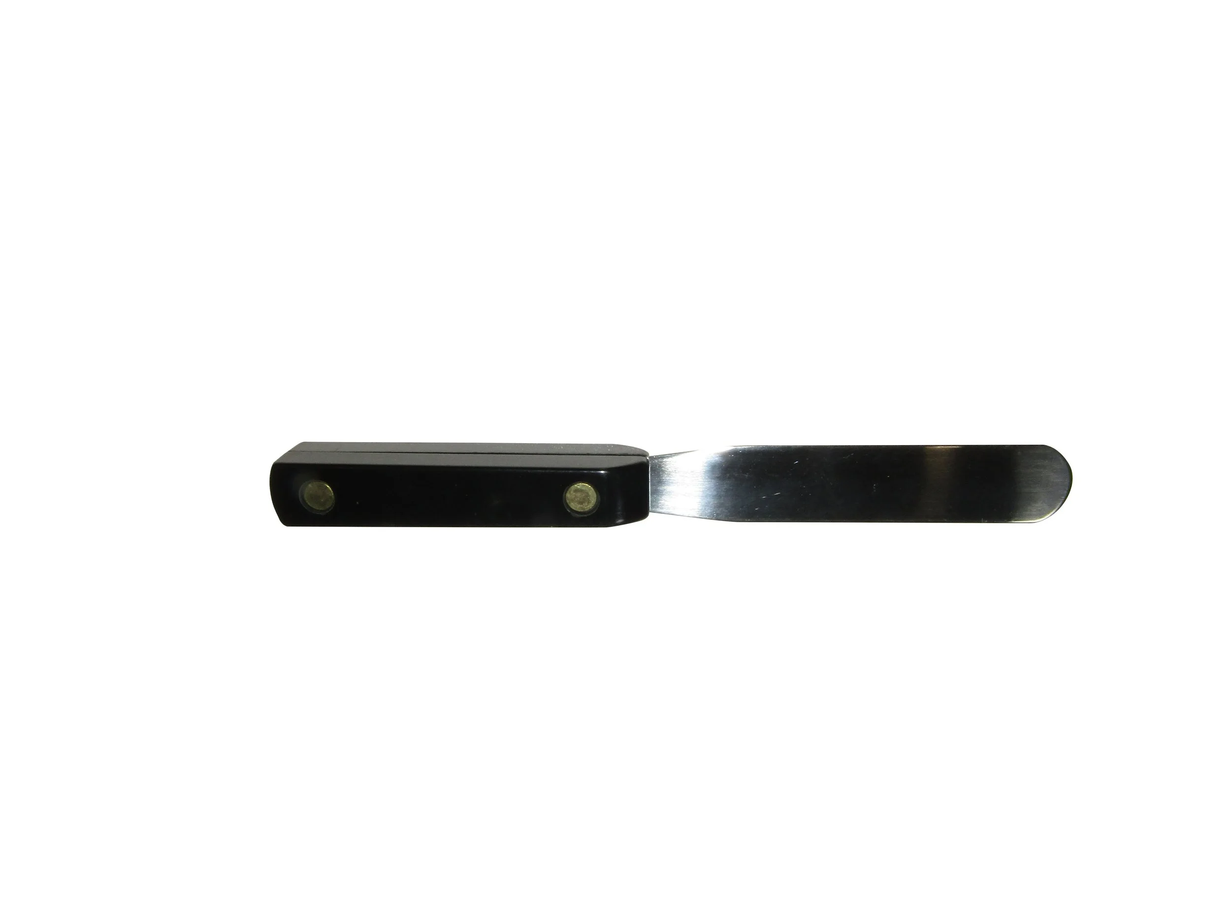 SPATULA - STAINLESS STEEL WITH PLASTIC HANDLE - 180MM