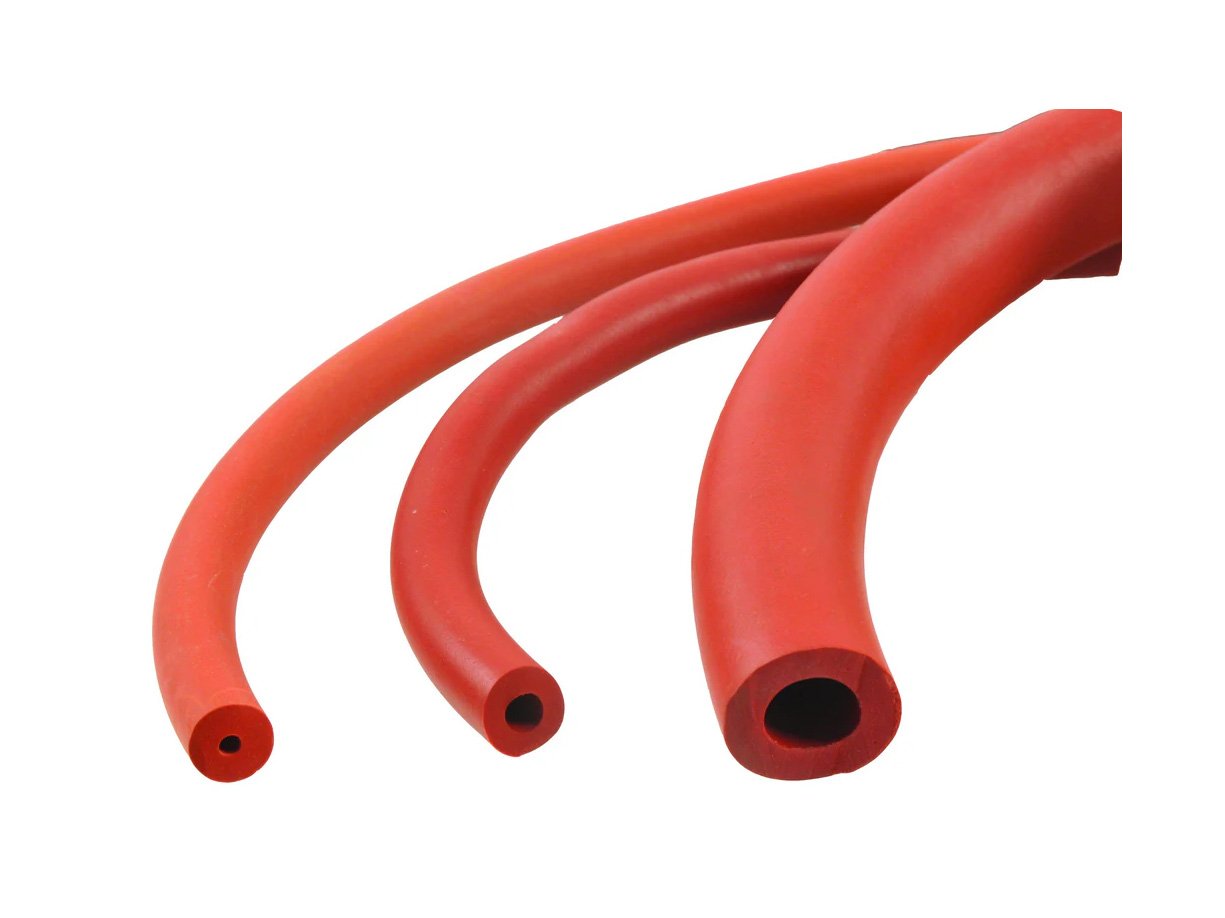 TUBING - RED RUBBER - HIGH PRESSURE BORE 9MM (PER METRE)