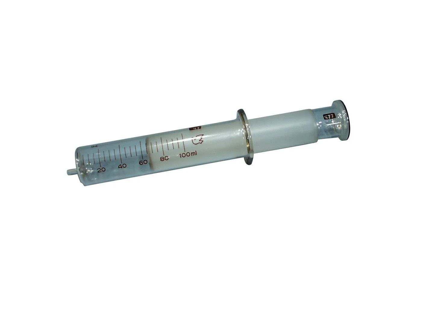 GAS SYRINGE - GLASS - FINE GROUND BARREL - 100ML
