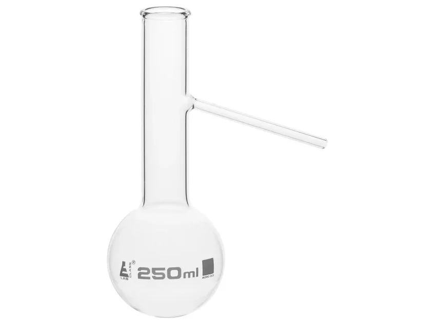 DISTILLING FLASK - ROUND BOTTOM WITH SIDE ARM - 250ML