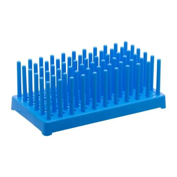 TEST TUBE RACK - PEG TYPE - POLYPROPYLENE - BLUE - 16MM 60 TUBES