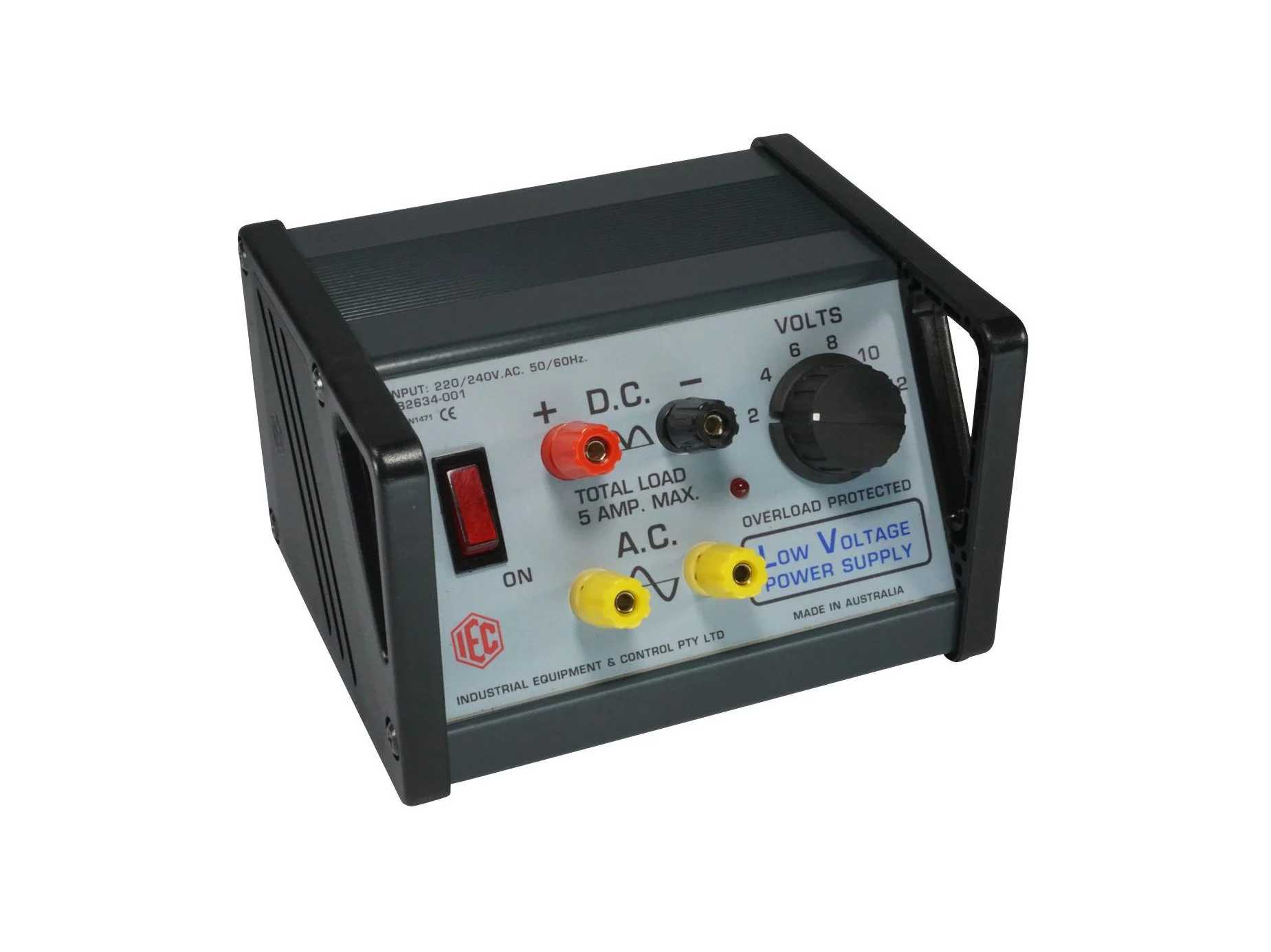 POWER SUPPLY GENERAL PURPOSE 2 -12V AC/DC 5A WITH OVERLOAD INDICATOR