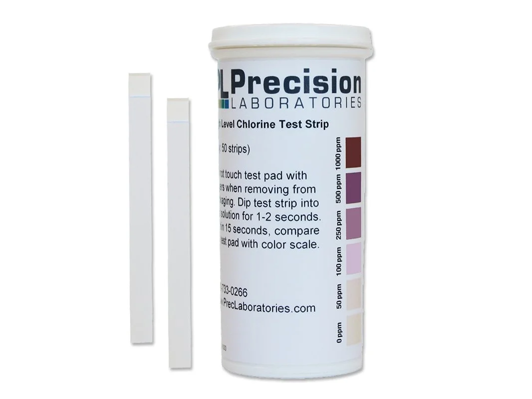 TEST PAPER - CHLORINE - HIGH LEVEL 1000PPM (VIAL OF 50)