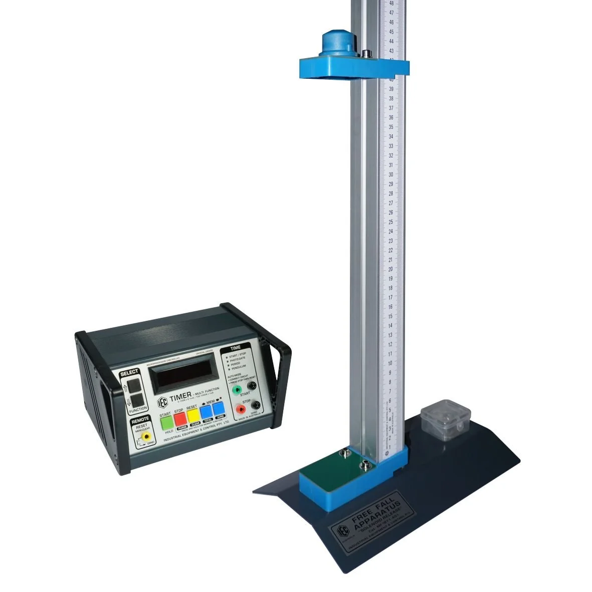 FREE FALL APPARATUS - 1 METRE - SOLENOID RELEASE WITH TIMER
