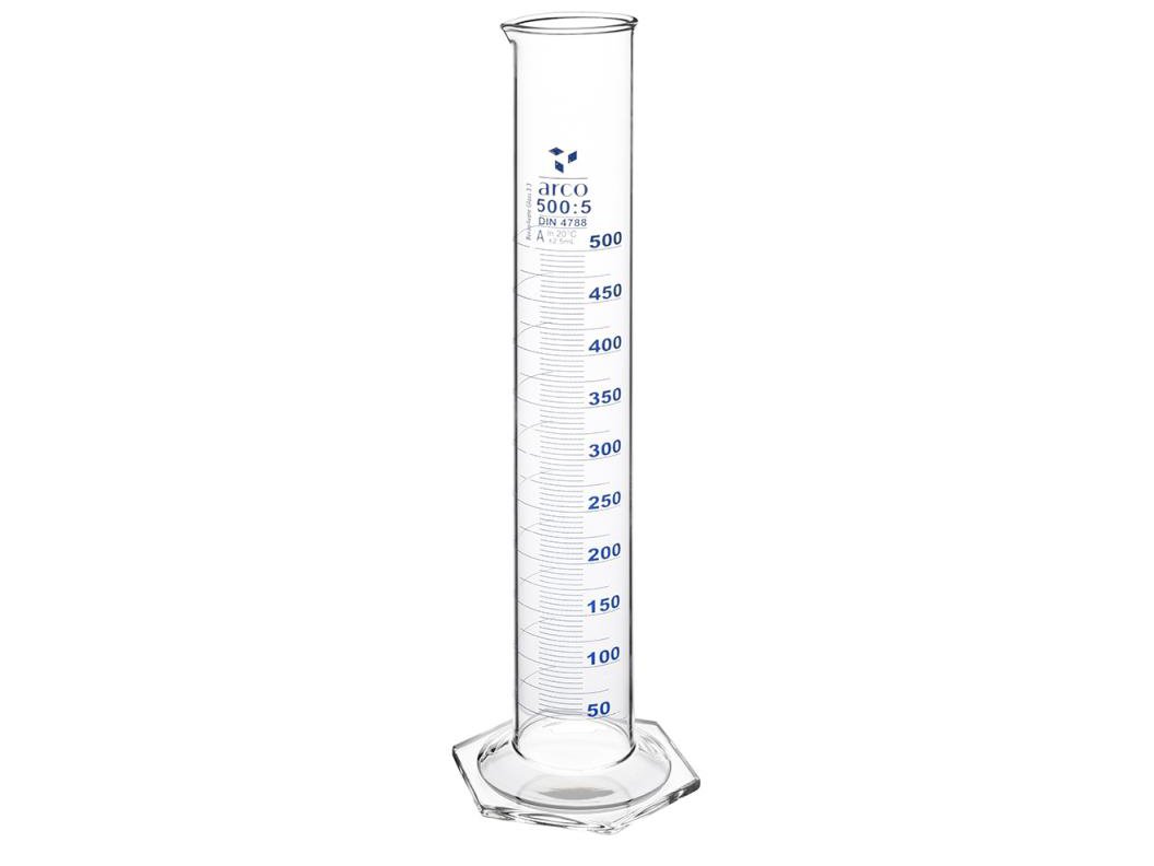 MEASURING CYLINDER - BOROSILICATE GLASS - 500ML