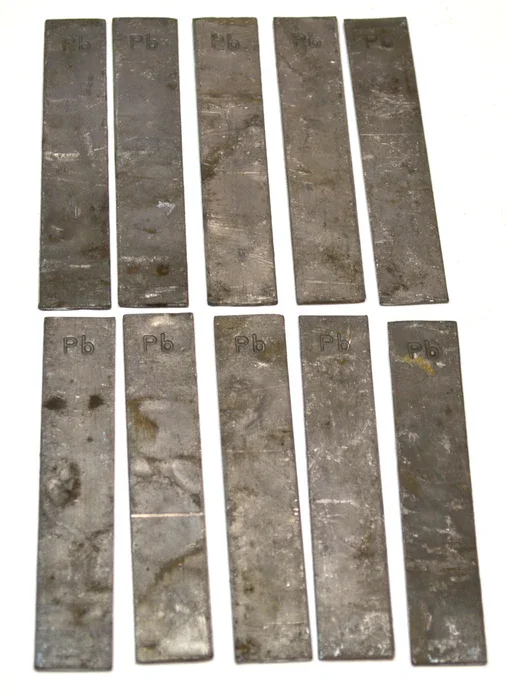 ELECTRODE STRIPS FOR STUDENT CELLS 100 X 19MM - LEAD