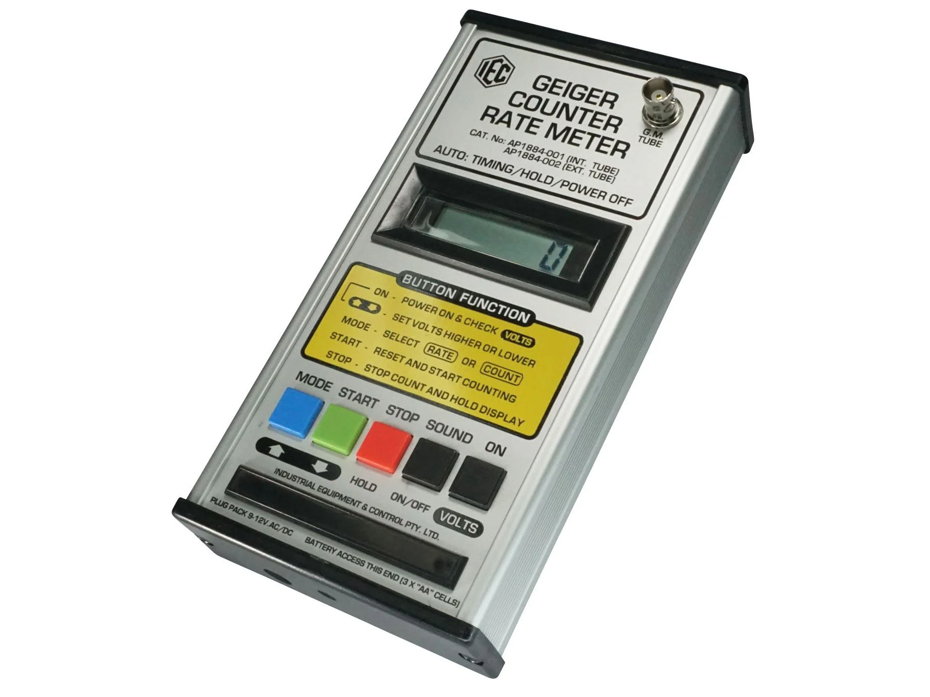 GEIGER COUNTER - DIG. LCD - TIME/RATE - WITHOUT INTERNAL GM TUBE - BATTERY/POWER PACK