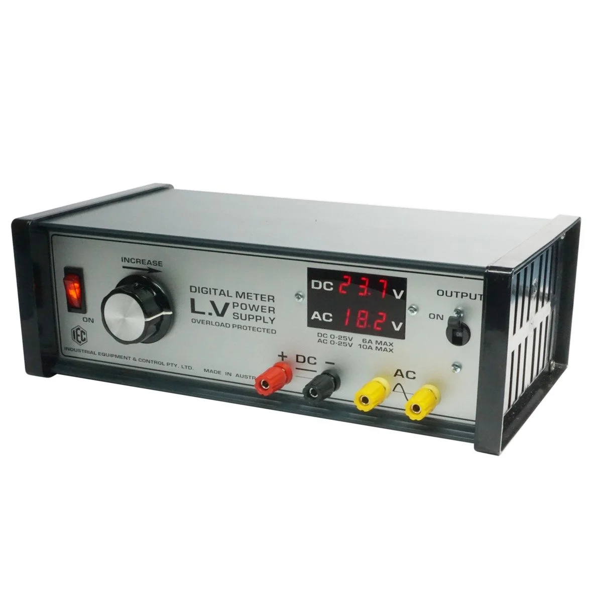 POWER SUPPLY VARIABLE 0 - 25V AC DC DIGITAL VOLTMETER