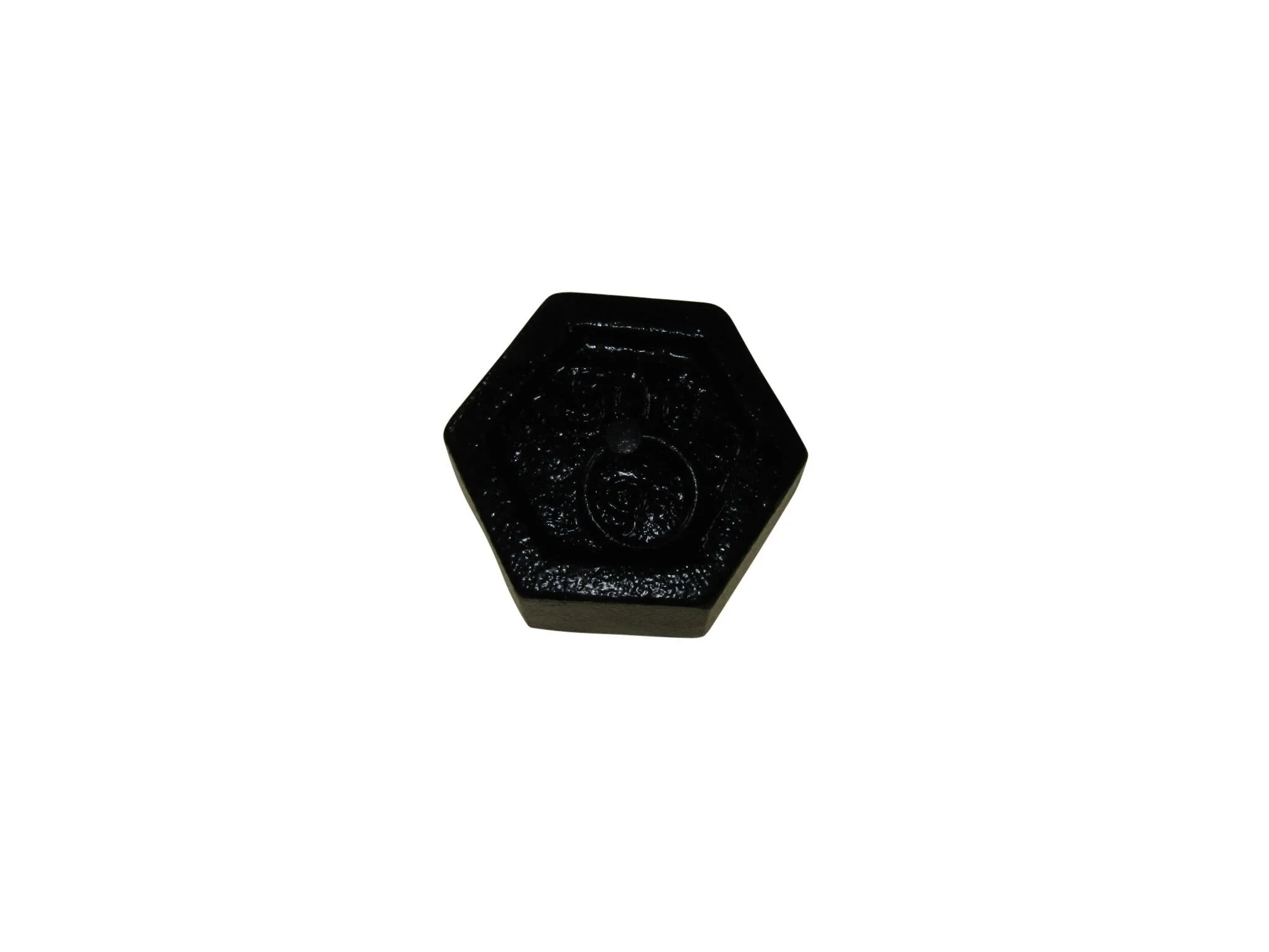 CAST IRON HEXAGONAL WEIGHT WITH RING - 500GM