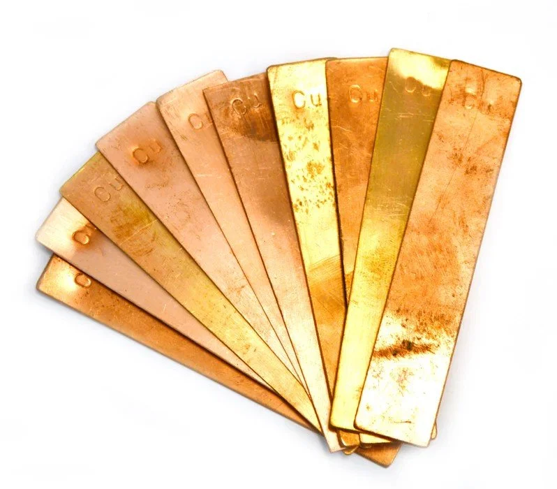 ELECTRODE STRIPS FOR STUDENT CELLS 100 X 19MM - COPPER
