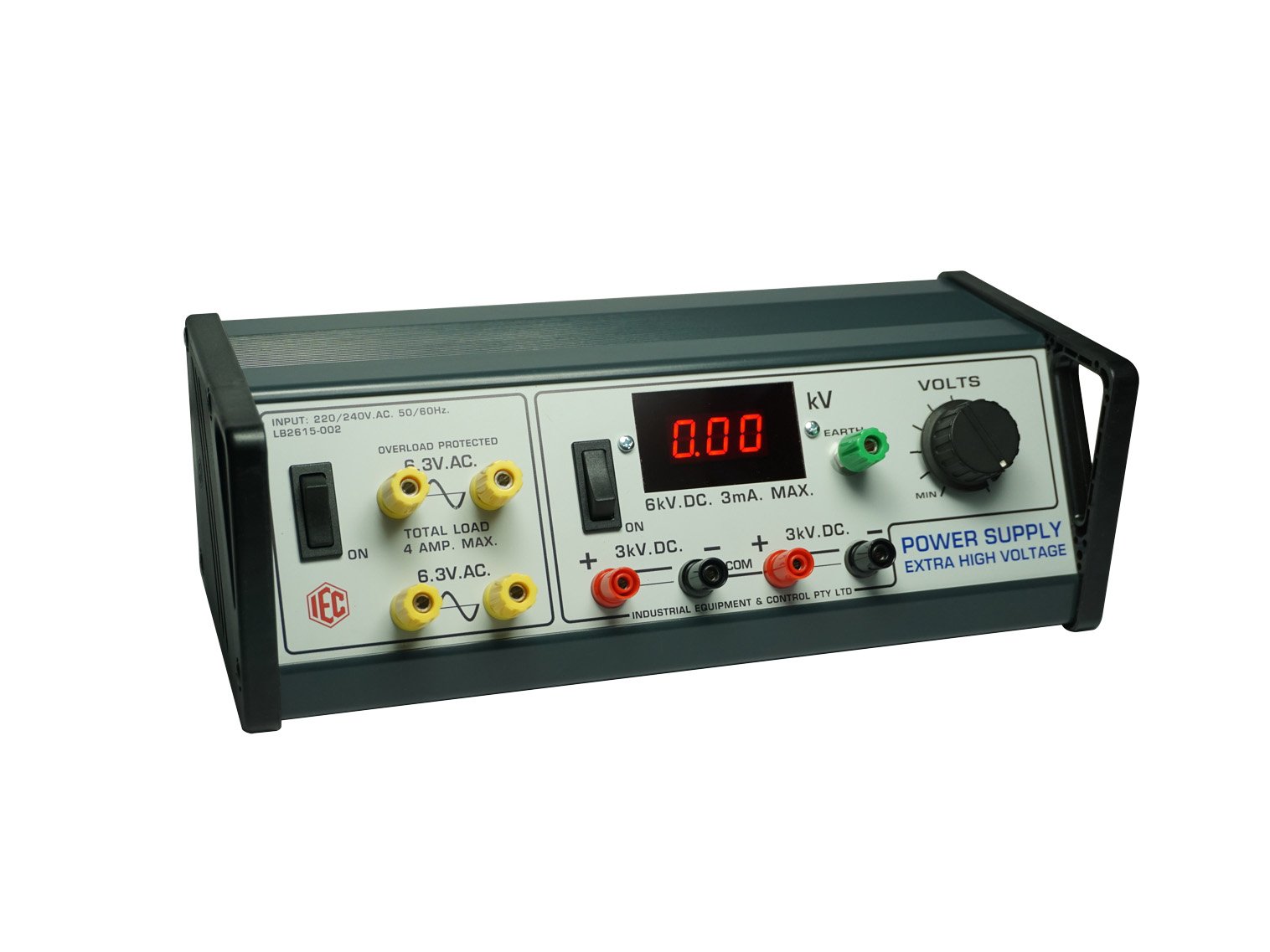 POWER SUPPLY VARIABLE EXTRA HIGH VOLTAGE 0-6000V. DC/3MA