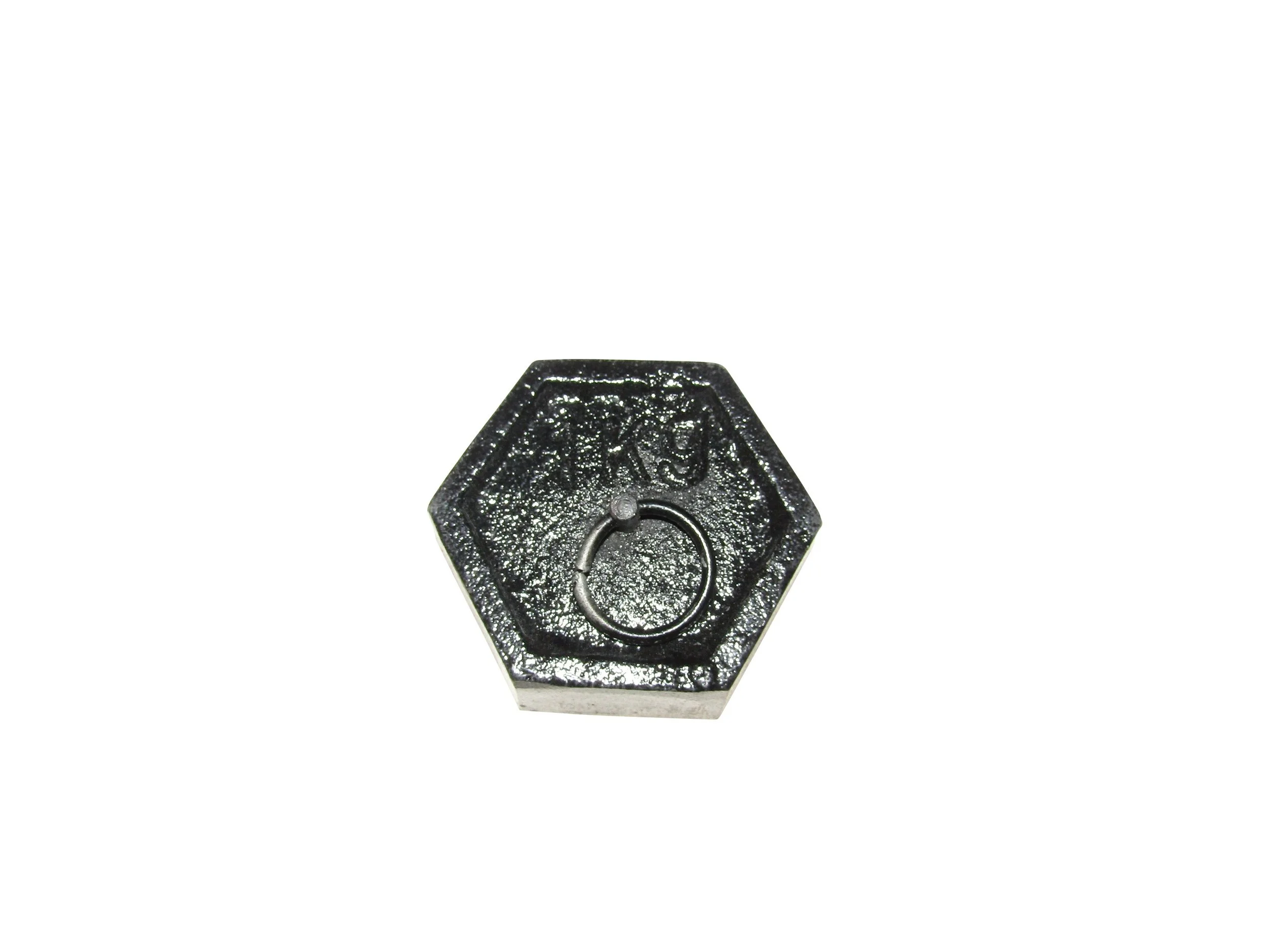 CAST IRON HEXAGONAL WEIGHT WITH RING - 1000GM