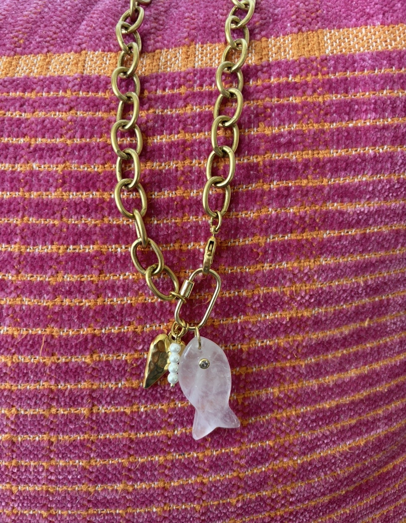 Coastal Charm Carabiner Necklace