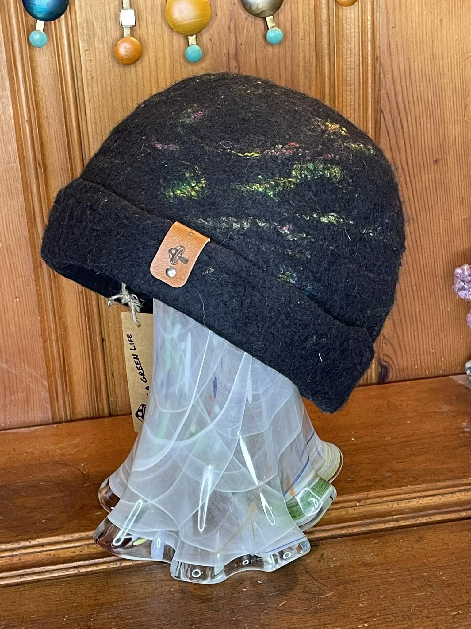 Thick wet felt sock hat