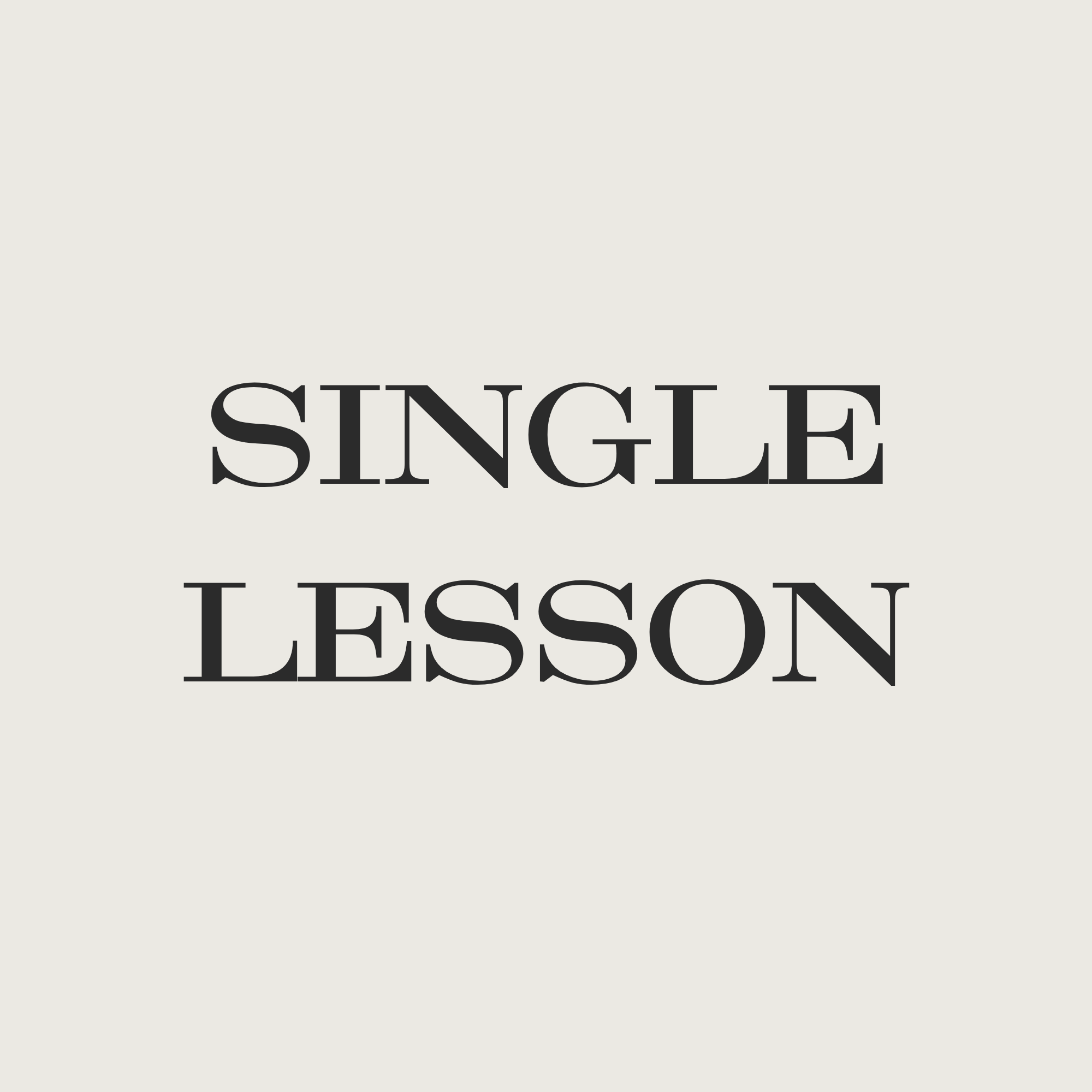Single Private Lesson