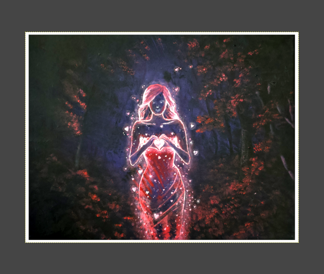 Her love brightens the darkness - Print