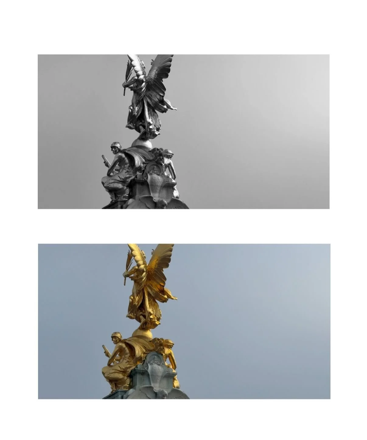 London in black/white vs. color