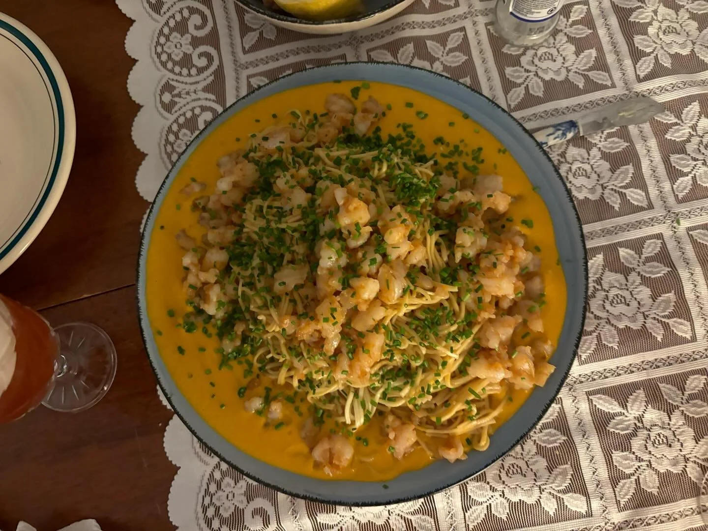 Lobster Bisque &amp; Yi-Mein noodles