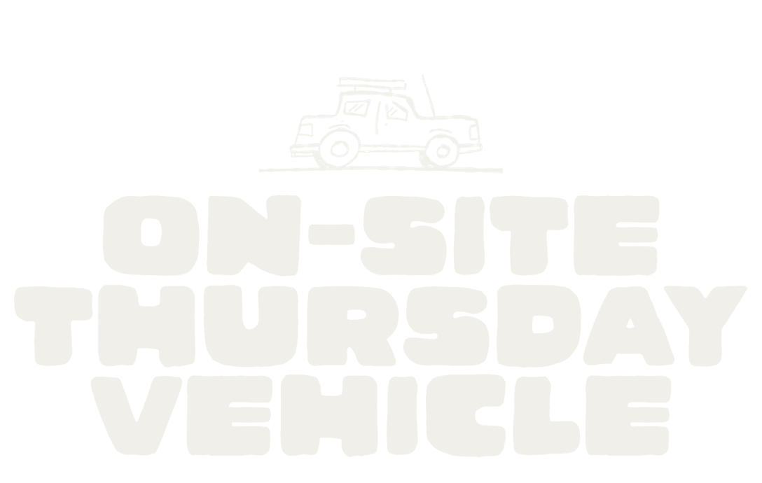 On-Site Thursday Vehicle icon with a hand-drawn car.
