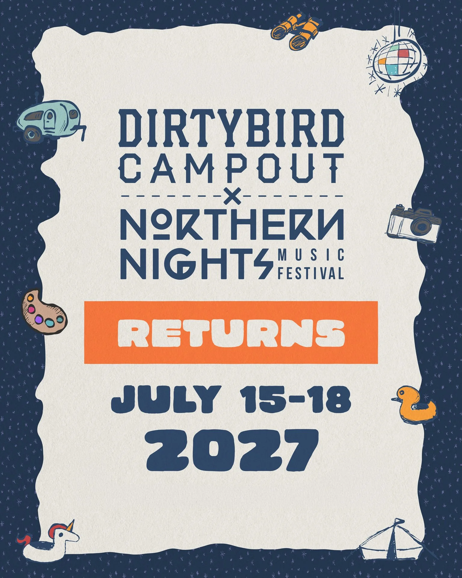 Dirtybird Campout x Northern Nights Music Festival returns July 15–18, 2027