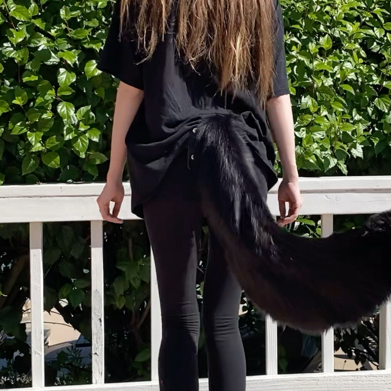 A7- 20-22”+ Tail Sleeve: Solid Black Largest “Loona”