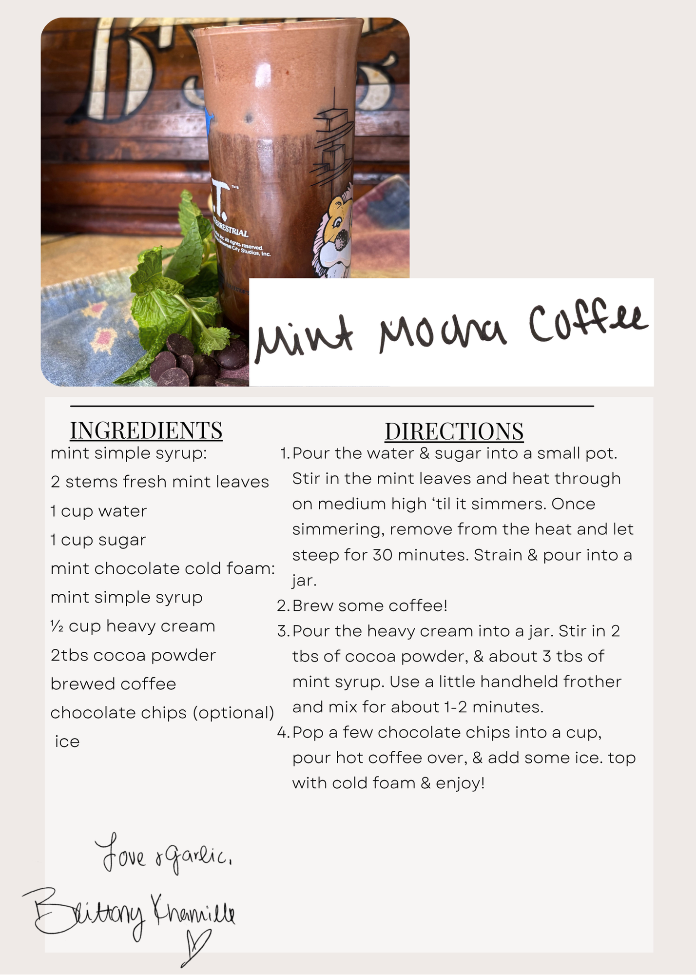 Mint Mocha Coffee