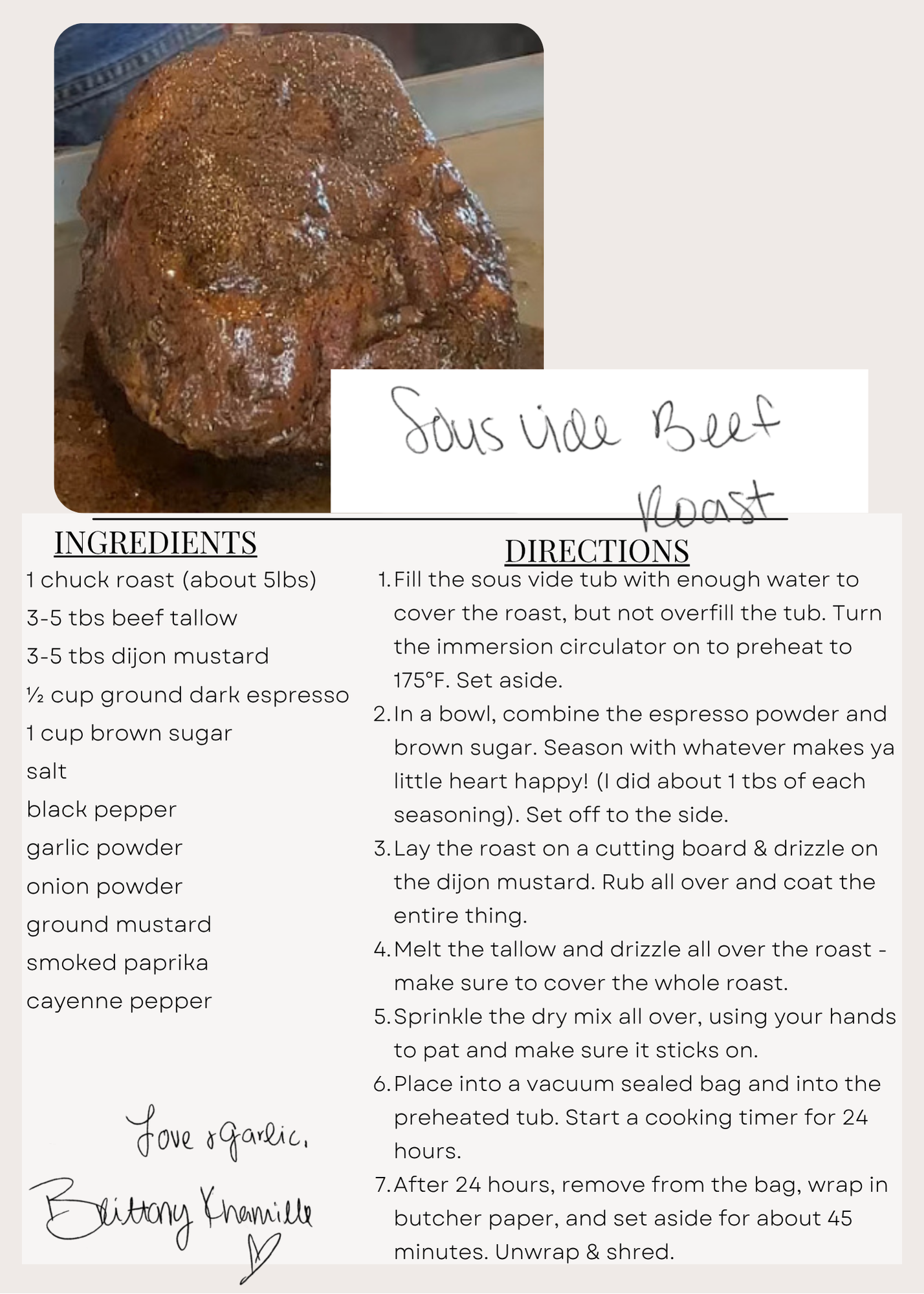 Sous Vide Beef Roast