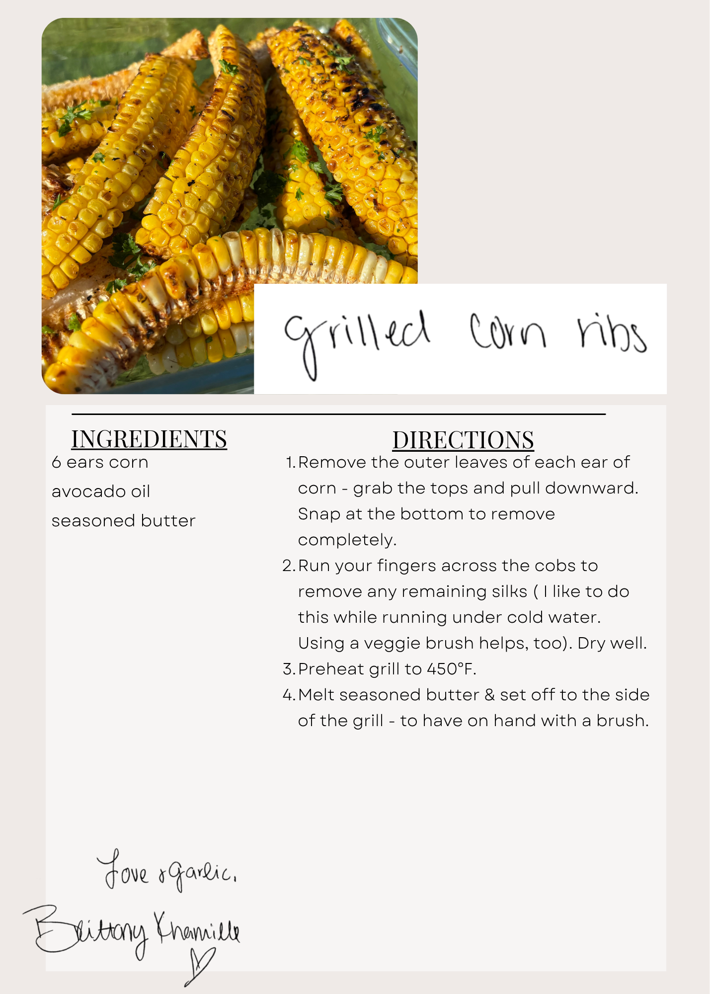 Grilled Corn Ribs