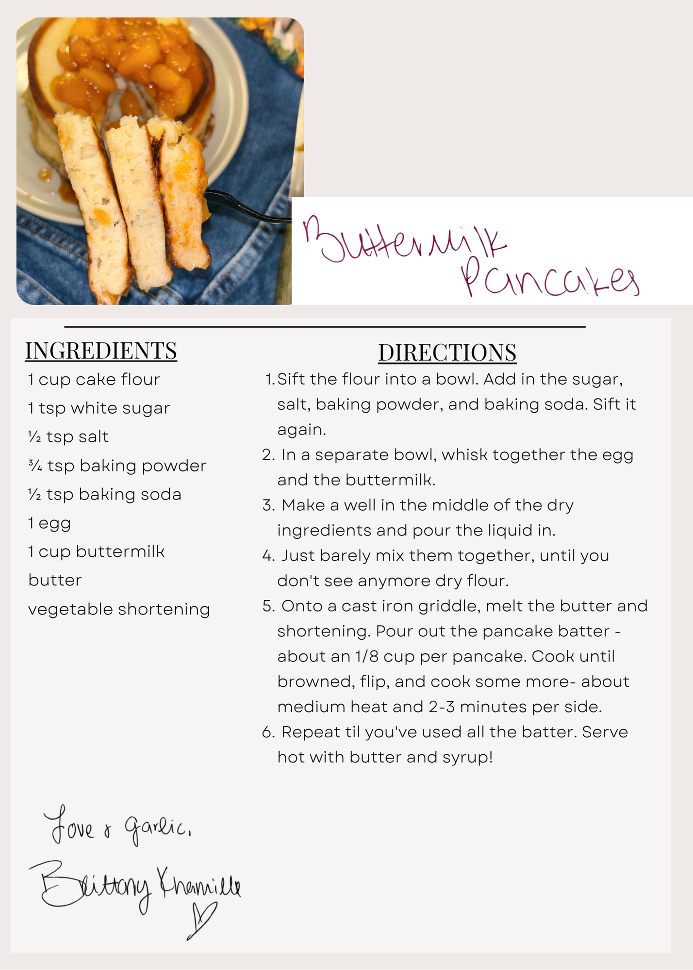 Buttermilk Pancakes