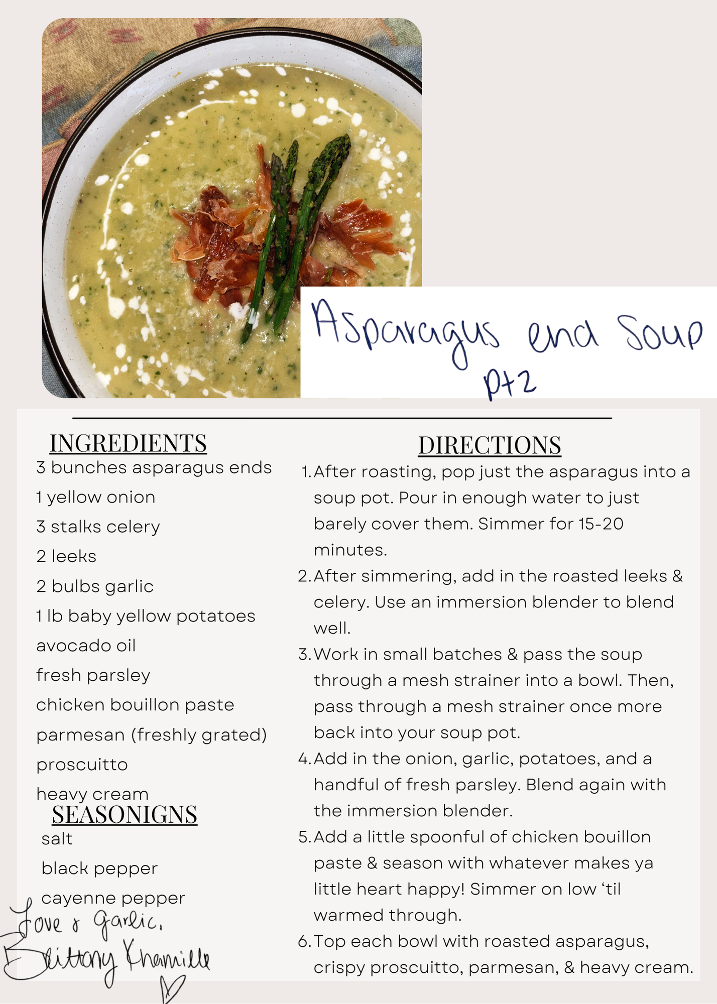 Asparagus Soup Part 2