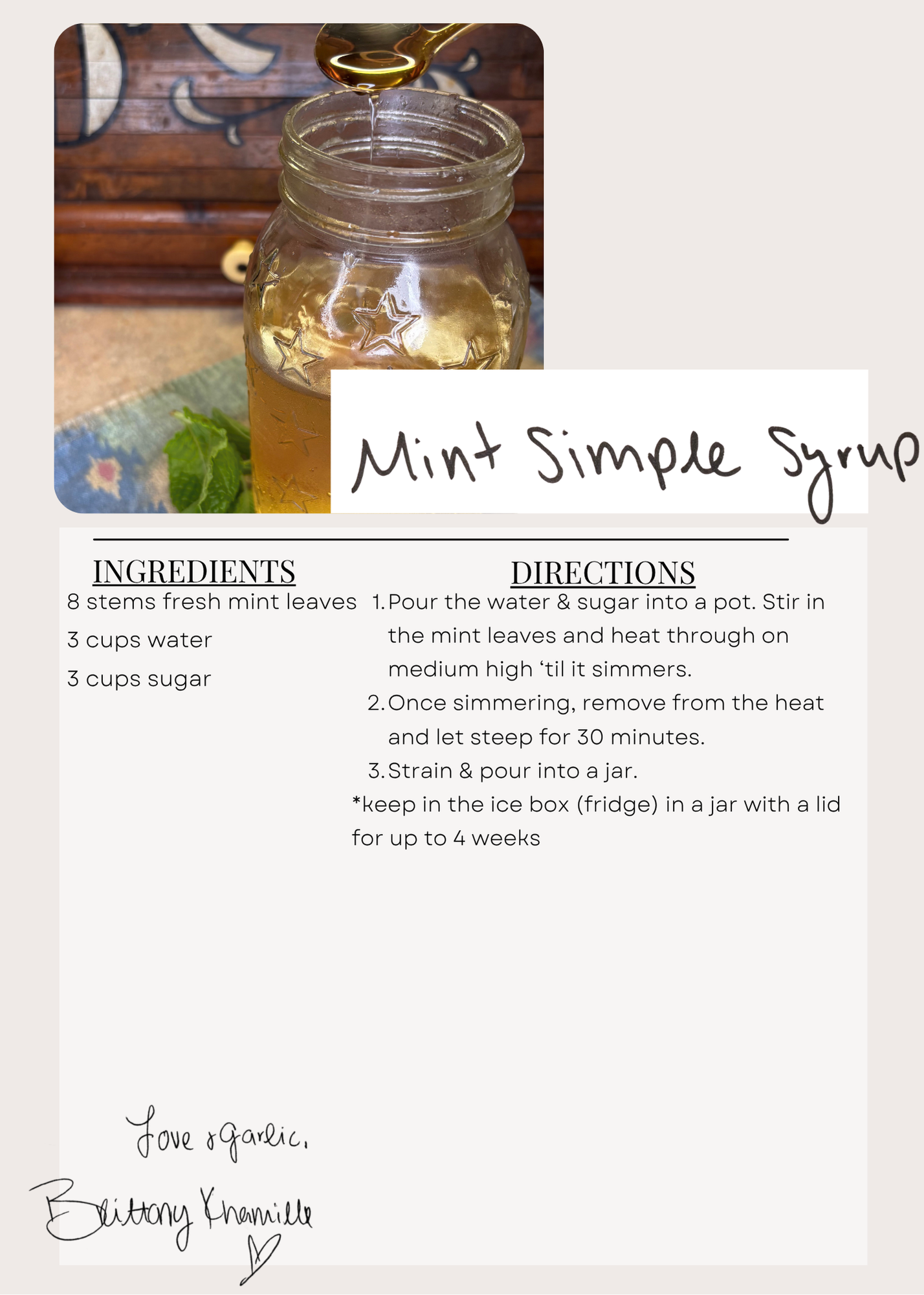 Mint Simple Syrup