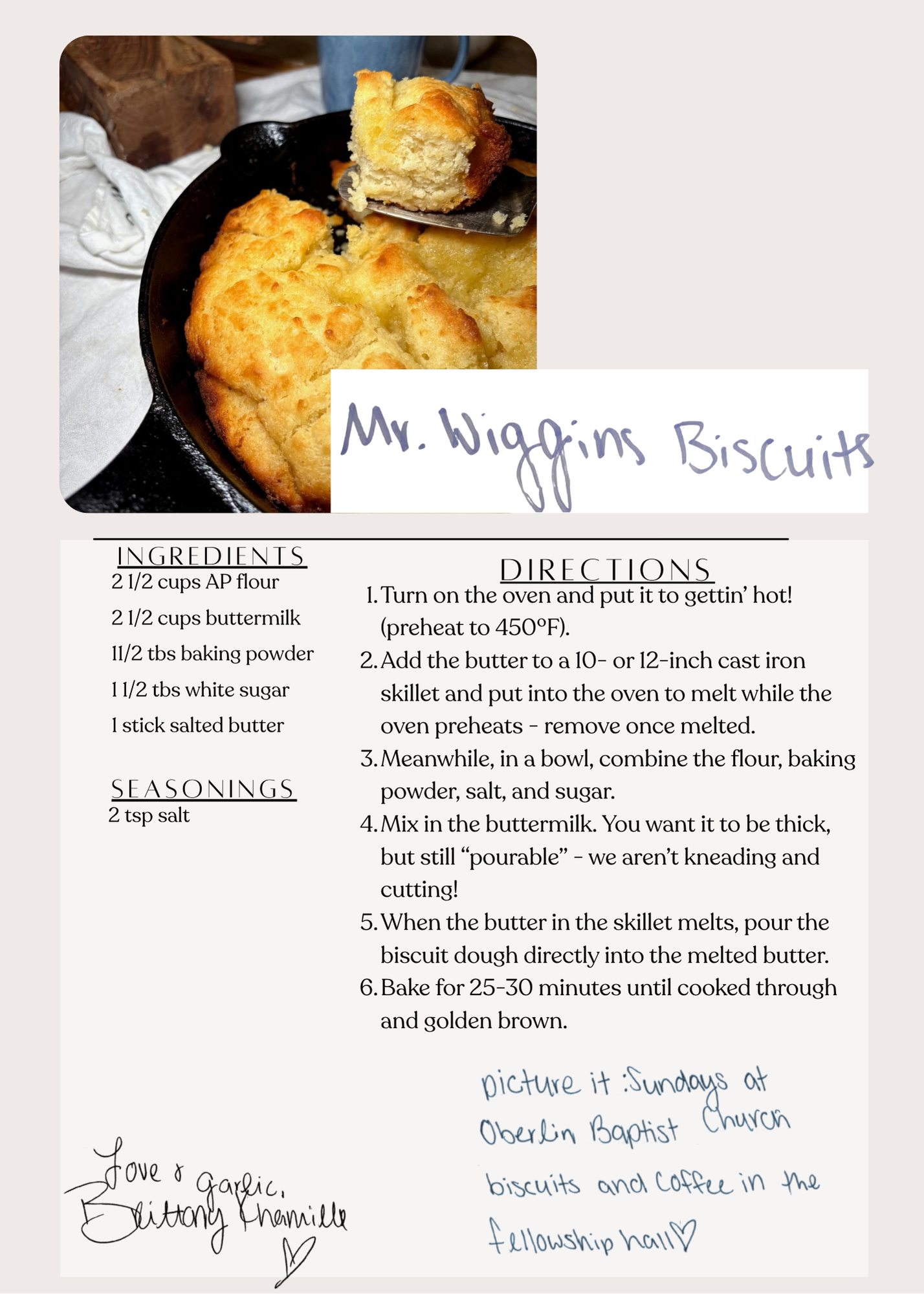 Mr. Wiggins Biscuits