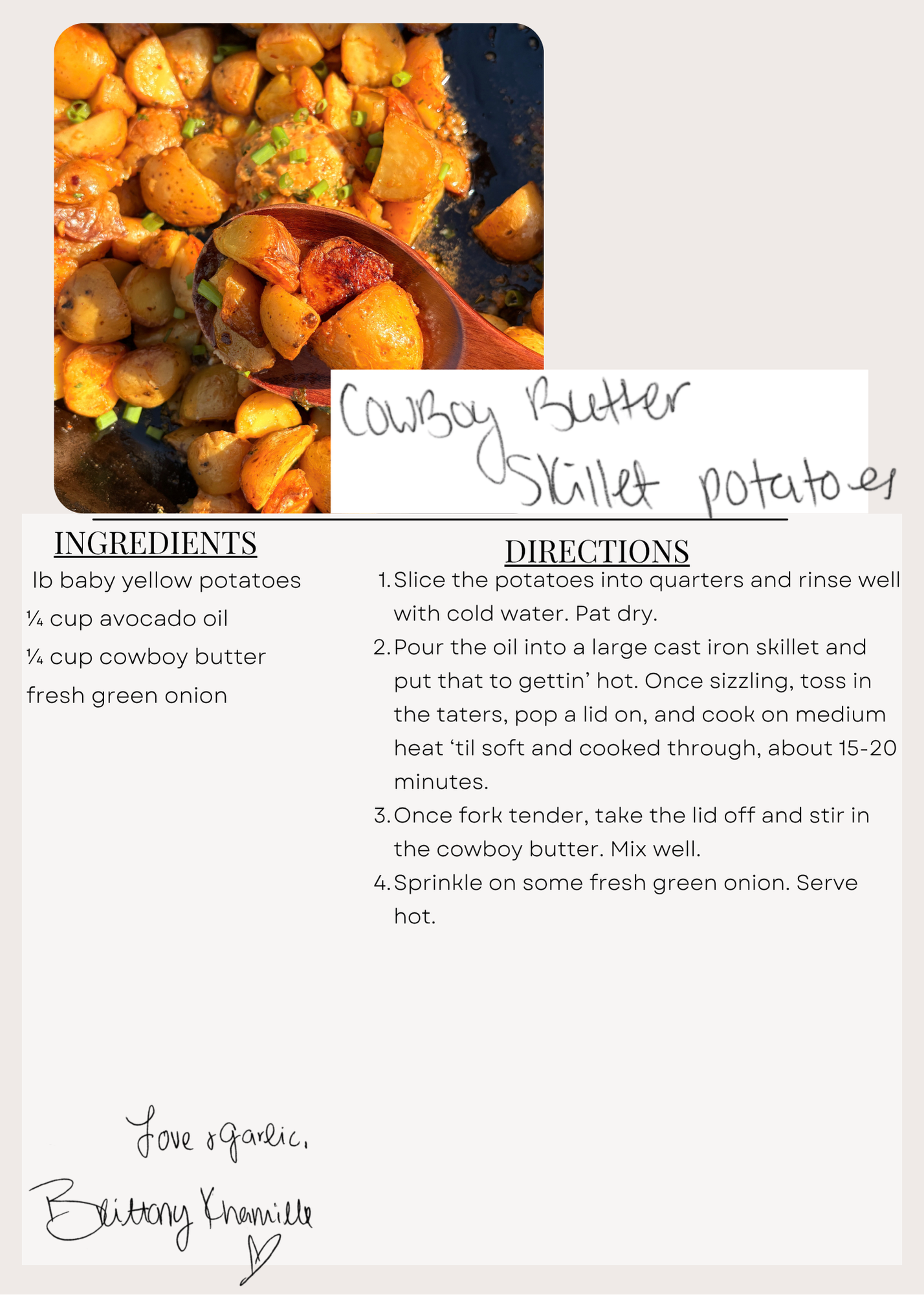 Cowboy Butter Skillet Potatoes