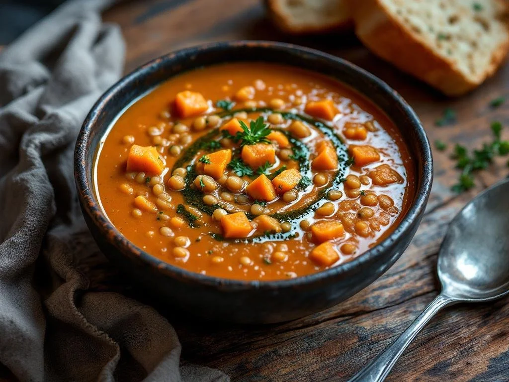 Protein-Rich Lentil & Sweet Potato Soup