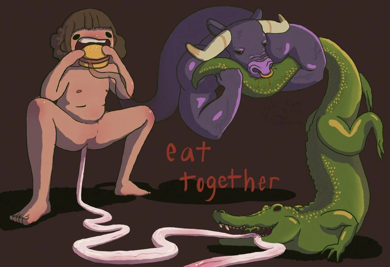 "Eat Together" 
Ouroboros inspired illustration