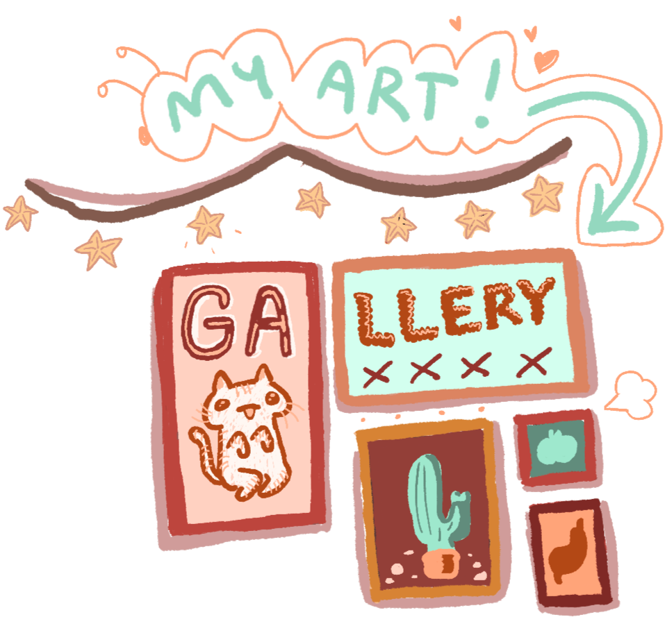 Funky strange and cute button for Gallery Section