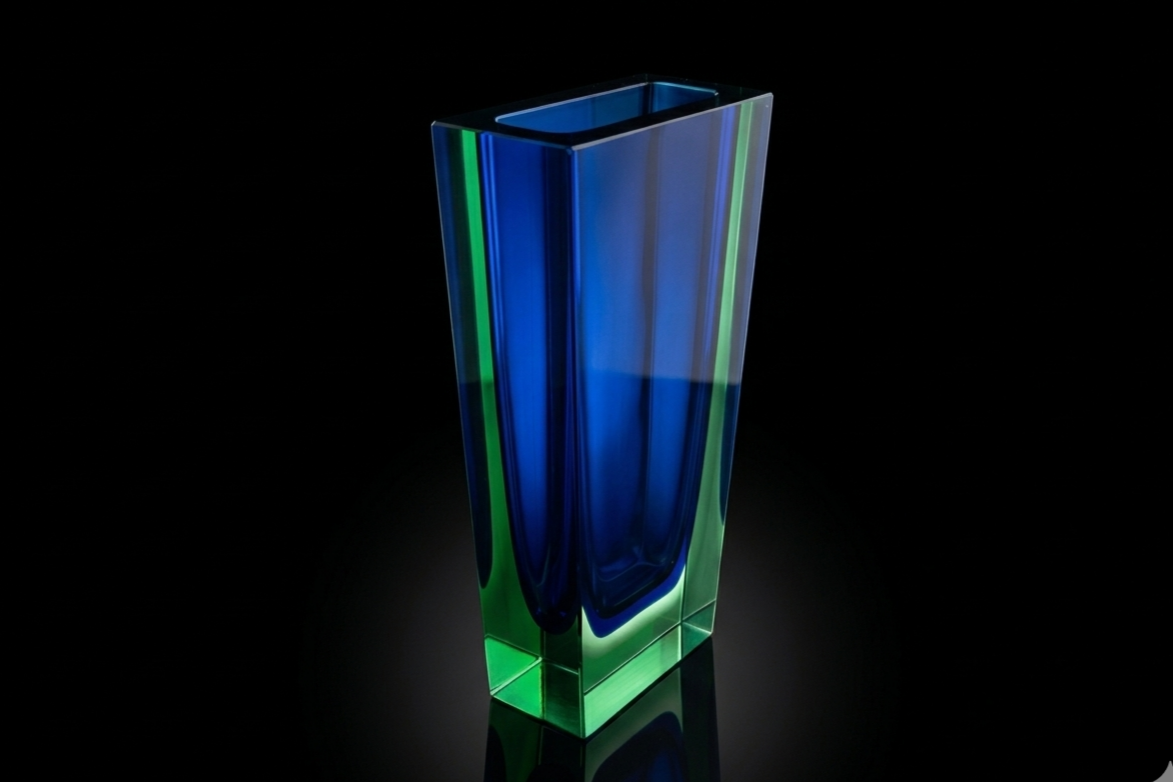 Hadeland Norwegian Cased Glass Vase - Severin Brørby Blokk Series 2018