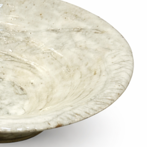 Monumental Ash-Glaze Studio Bowl, 13" Artist Signed