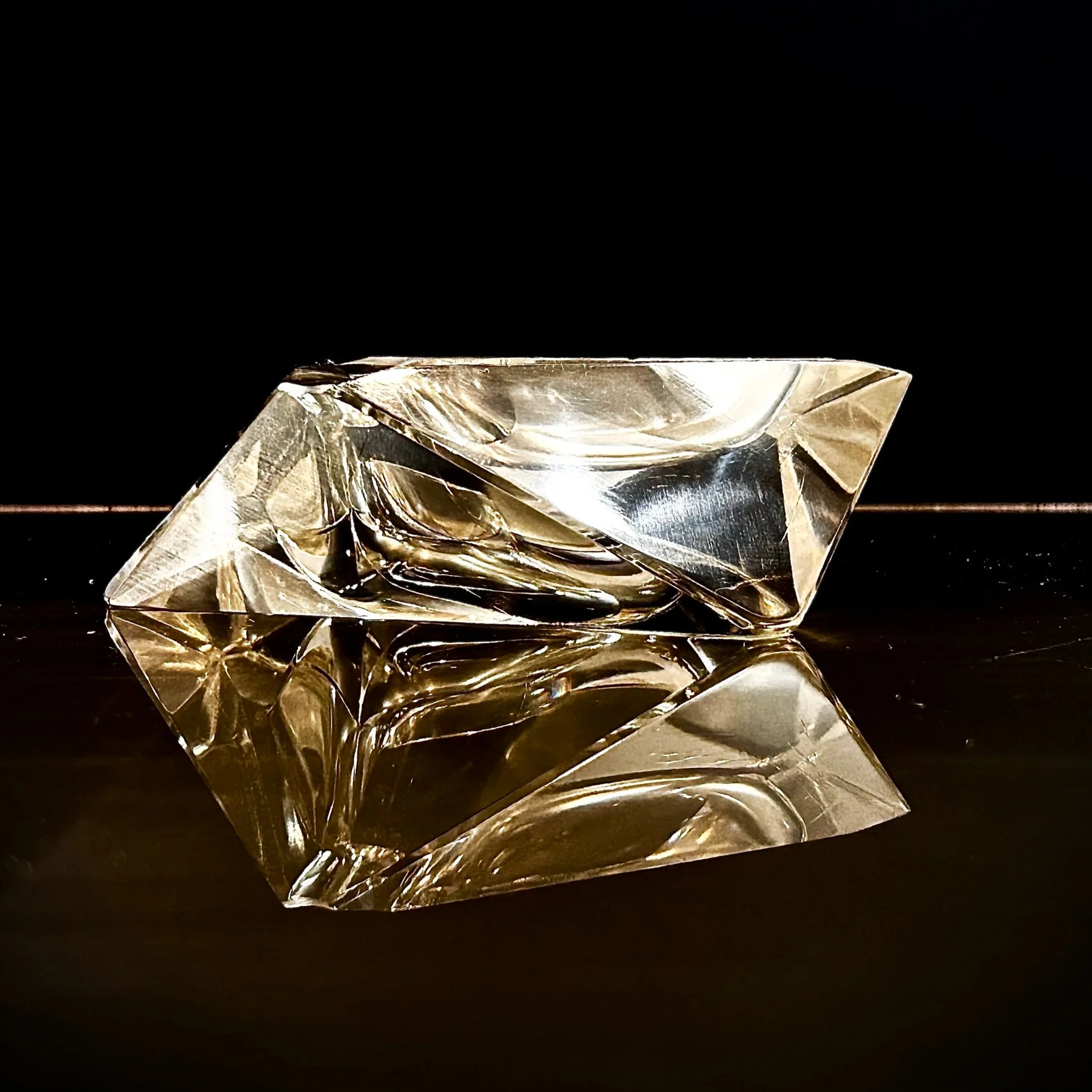 Faceted Bullicante Bowl,  Italian in the Manner of Flavio Poli