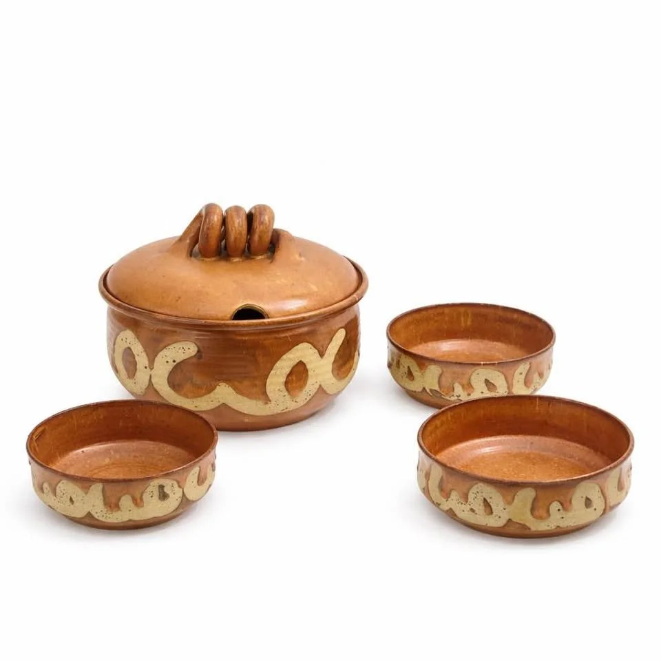 Windsor, Ontario Studio Pottery Set, Dated 1990, Signed NU