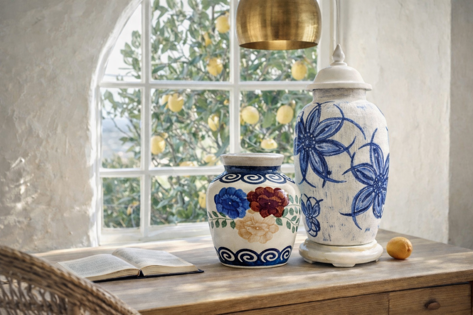 Hand-Painted Textural Set - Signed, NA, Poland