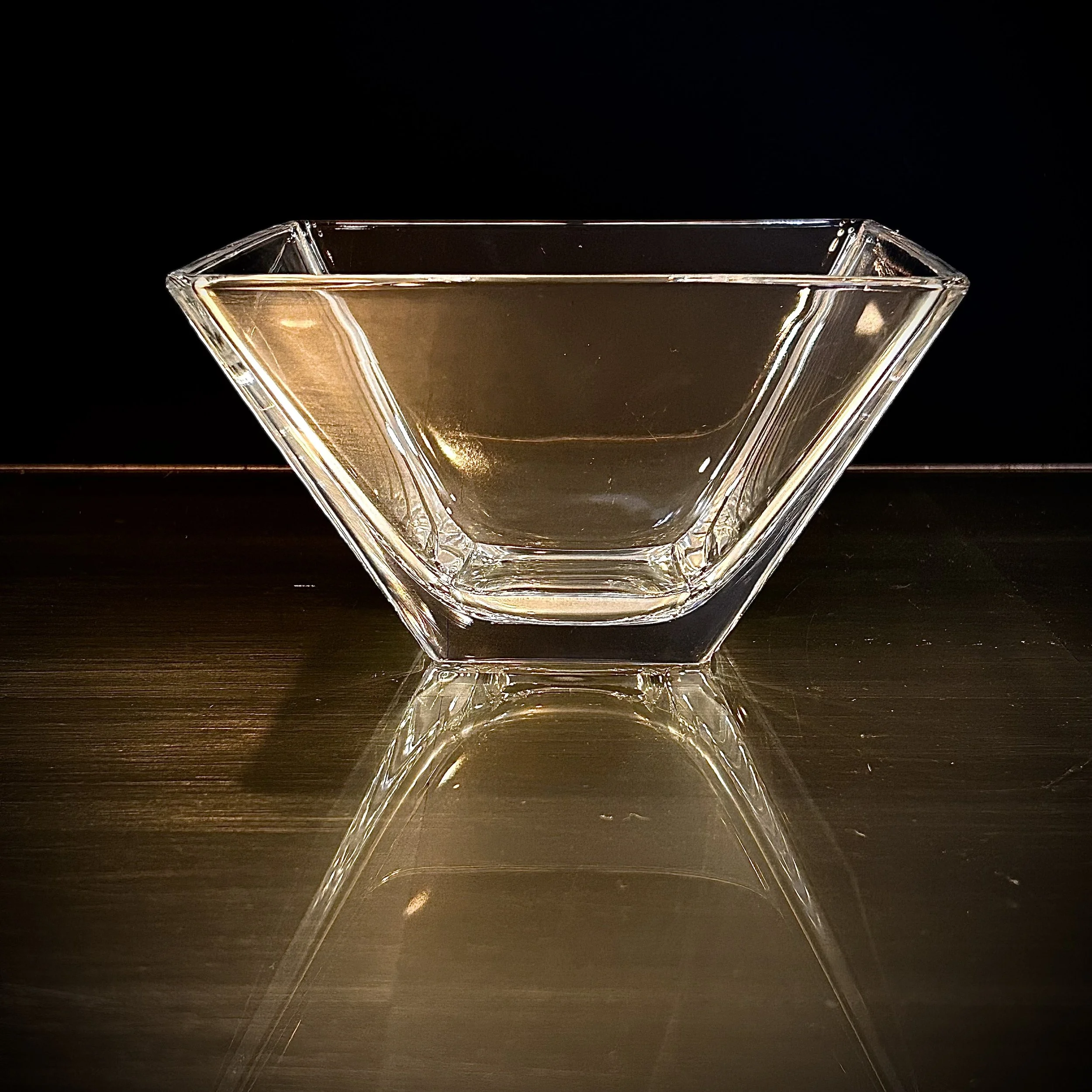 French Murano-Style Art Glass Vessel, Mid-Century Geometric Form