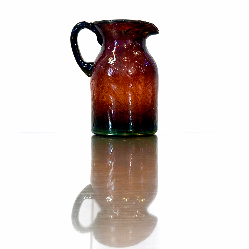 Bohemian Amethyst Crackle Sculptural Glass Vessel, c. 1935–55