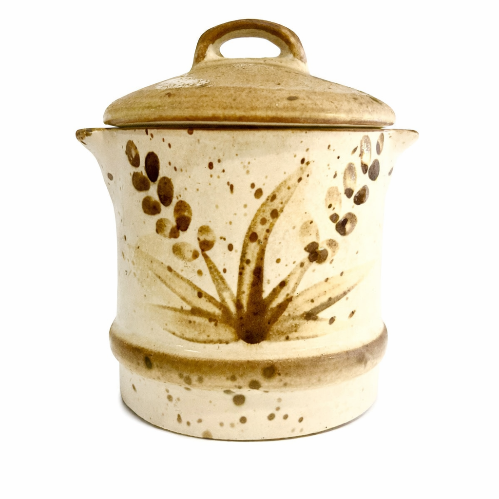 Laurentian Pottery Canada Small Lidded Sugar Crock Jar